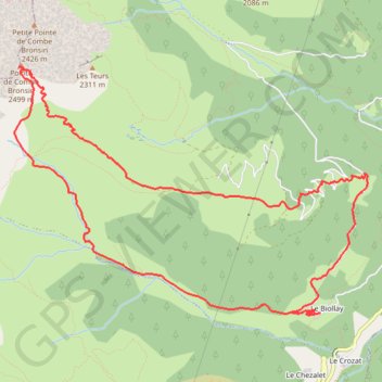 Trace GPS Pic de Combe Bronsin, itinéraire, parcours