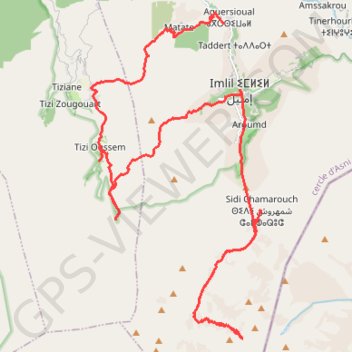 Trace GPS Le Toubkal, itinéraire, parcours
