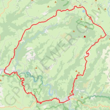 Trace GPS Le col de Verlac - Saint-Geniez-d'Olt, itinéraire, parcours