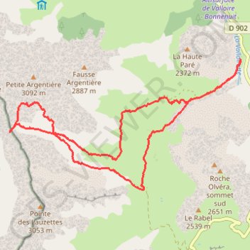 Trace GPS Le Col du Goléon depuis les Charmettes, itinéraire, parcours