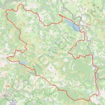 Trace GPS Tour de la Margeride (Lozère), itinéraire, parcours