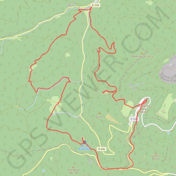Trace GPS Massif de Sainte Odile, itinéraire, parcours