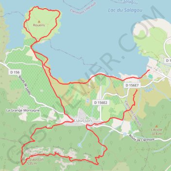 Trace GPS Liausson - Rouens - Ruffes du Lac du Salagou, itinéraire, parcours