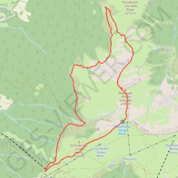 Trace GPS Südtyrol près de Brixen - Plose, itinéraire, parcours