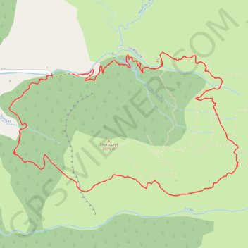 Trace GPS RSPG raquettes cabane des Mulets source de la Blanche, itinéraire, parcours