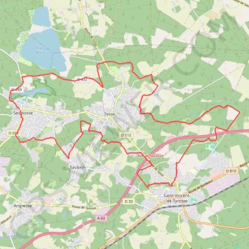 Trace GPS Entre Saint-Vincent-de-Tyrosse et Seignosse, itinéraire, parcours