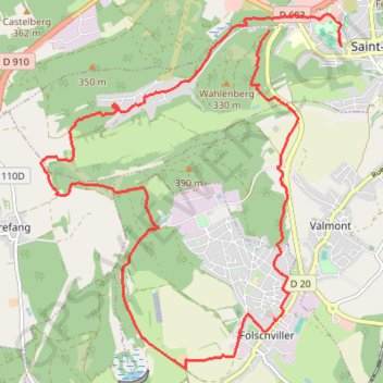Trace GPS Saint avold - 57, itinéraire, parcours