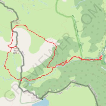 Trace GPS Pic de Gabedaille en boucle, itinéraire, parcours