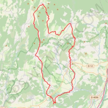 Trace GPS Pied de Lure - Alpes de Haute-Provence, itinéraire, parcours