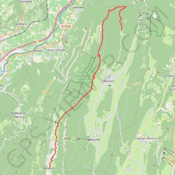 Trace GPS Rencurel - Gève, itinéraire, parcours