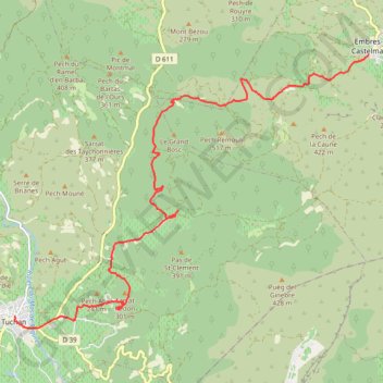 Trace GPS Embres-et-Castelmaure Randonnée, itinéraire, parcours