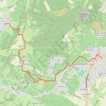 Trace GPS Givry - Saint Denis de Vaux, itinéraire, parcours