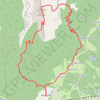 Trace GPS Arête de la Suiffière, itinéraire, parcours