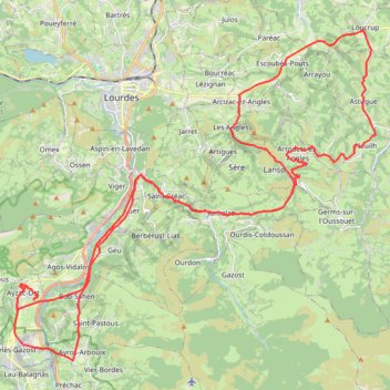 Trace GPS Ayzac - Ost, itinéraire, parcours