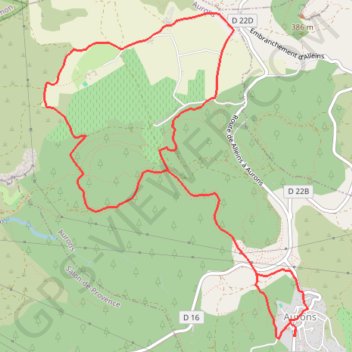Trace GPS Aurons - La plaine du Sonnailler, itinéraire, parcours