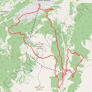 Trace GPS Tour de la Dent de Nendaz, itinéraire, parcours