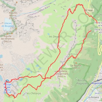 Trace GPS Le lac Blanc et les Chalets des Cheserys, itinéraire, parcours