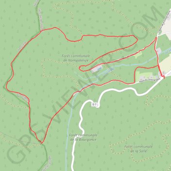 Trace GPS La Bourgonce, forêt de Nompatelize, itinéraire, parcours