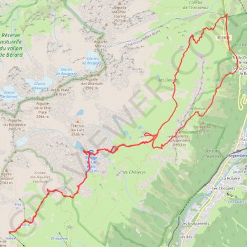 Trace GPS Col des Montets - Lac Blanc - L'Index, itinéraire, parcours