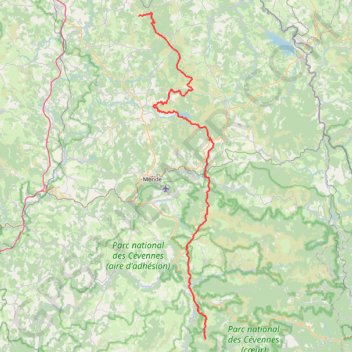 Trace GPS GR43 Du Col des Faïsses à Sainte Eulalie (Lozère), itinéraire, parcours