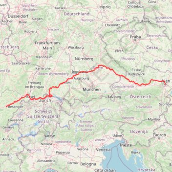 Trace GPS Eurovelo 6 Atlantic-Black Sea Route, itinéraire, parcours