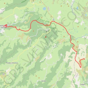 Trace GPS Gite de Plagnes - Saint Chély, itinéraire, parcours