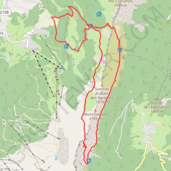 Trace GPS Balcons du Vercors, itinéraire, parcours