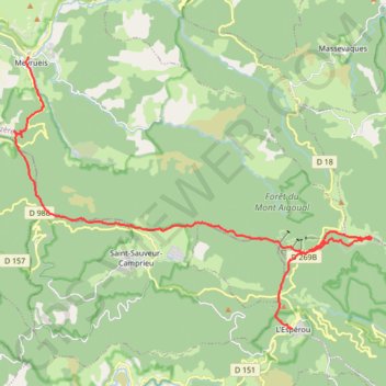 Trace GPS Test 2 GR6 Meyrues - L'espérou, itinéraire, parcours