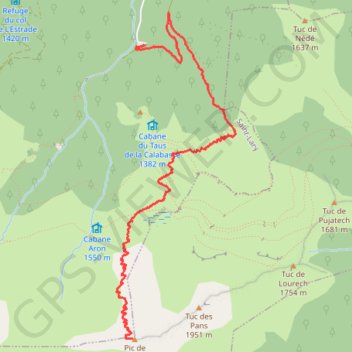 Trace GPS Pic de Paumaude, itinéraire, parcours