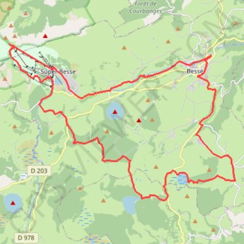 Trace GPS Besse - Super Besse - Puy de Sancy - Lacs, itinéraire, parcours