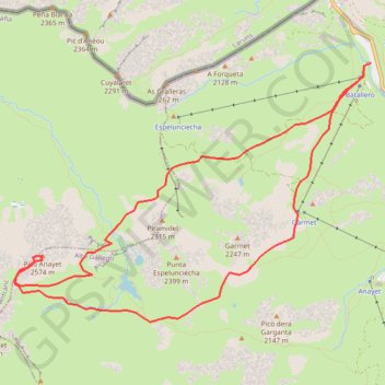 Trace GPS Pico de Anayet, itinéraire, parcours