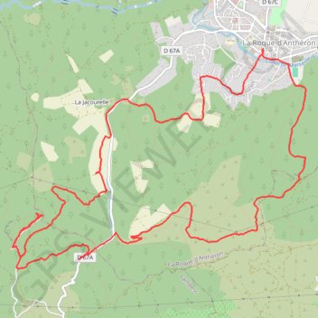 Trace GPS La Roque d'Anteron Chapelle, itinéraire, parcours