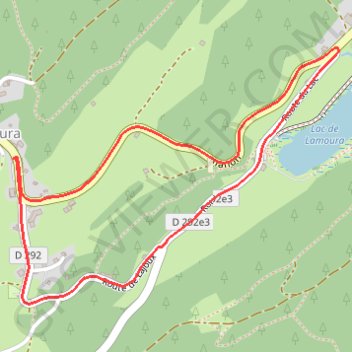 Trace GPS Lac de Lamoura, itinéraire, parcours