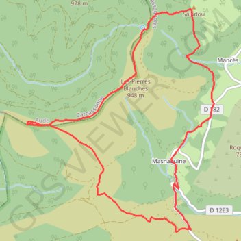 Trace GPS Saint-André les crêtes, itinéraire, parcours