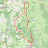 Trace GPS Chomelix-coulée de lave-château de chalencon, itinéraire, parcours