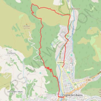 Trace GPS Caguerenard et la Baisse de Blanchard, itinéraire, parcours
