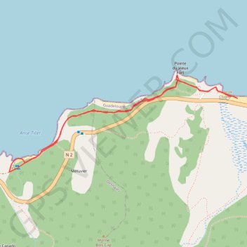 Trace GPS 🚶 Trace de la Plage de Clugny à l'Anse Tillet, itinéraire, parcours