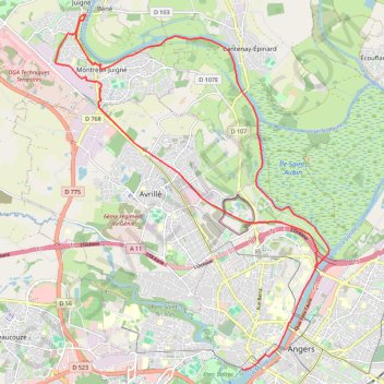 Trace GPS traca-gpx-boucle-de-la-mayenne-juin-2021-2330177, itinéraire, parcours