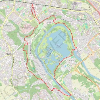 Trace GPS Boucle de l'Oise, itinéraire, parcours