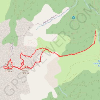 Trace GPS Obiou en huit par les chatières et les cheminées du petit obiou (Devoluy), itinéraire, parcours