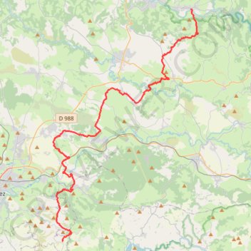 Trace GPS GR620 De Saint Côme d'Olt à Inières (Aveyron), itinéraire, parcours