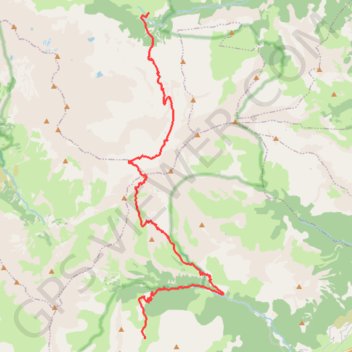 Trace GPS Dormillouse-Vallon du torrent de la Rabière, itinéraire, parcours