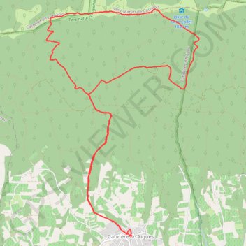 Trace GPS Cabries d Aigues Coteau des Gamates, itinéraire, parcours