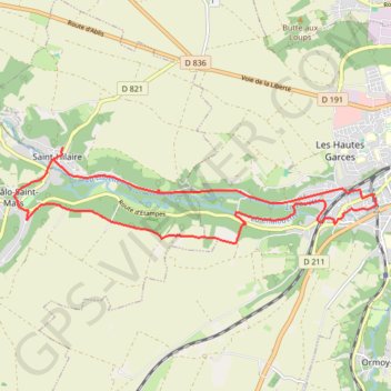 Trace GPS Louette et Chalouette entre Étampes et Saint-Hilaire, itinéraire, parcours