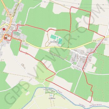 Trace GPS Circuit de Maligné - Martigné-Briand, itinéraire, parcours