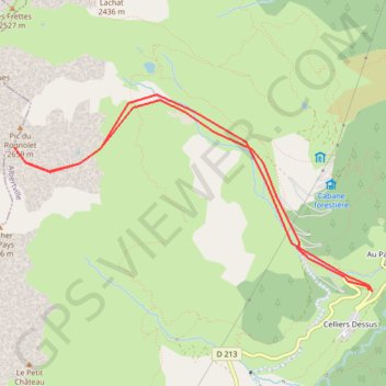 Trace GPS Col de Montarlier - Rognolet - Lauzière, itinéraire, parcours