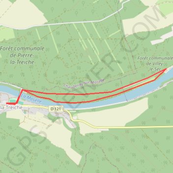 Trace GPS Sainte-Reine - Pierre-la-Treiche, itinéraire, parcours