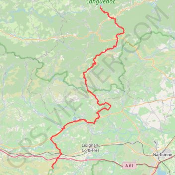 Trace GPS GR77 Randonnée du Saut de Vézoles (Hérault) au Signal de l'Alaric (Aude), itinéraire, parcours
