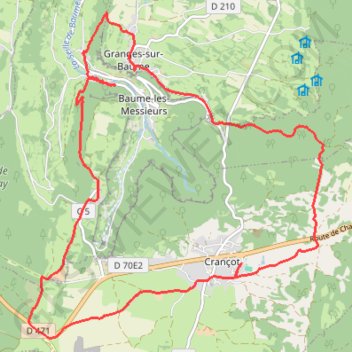 Trace GPS Entre Lacs et Vignobles - Le tour de la Reculée, itinéraire, parcours