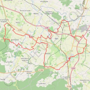 Trace GPS Rando autour de Sées et Mortrée, itinéraire, parcours